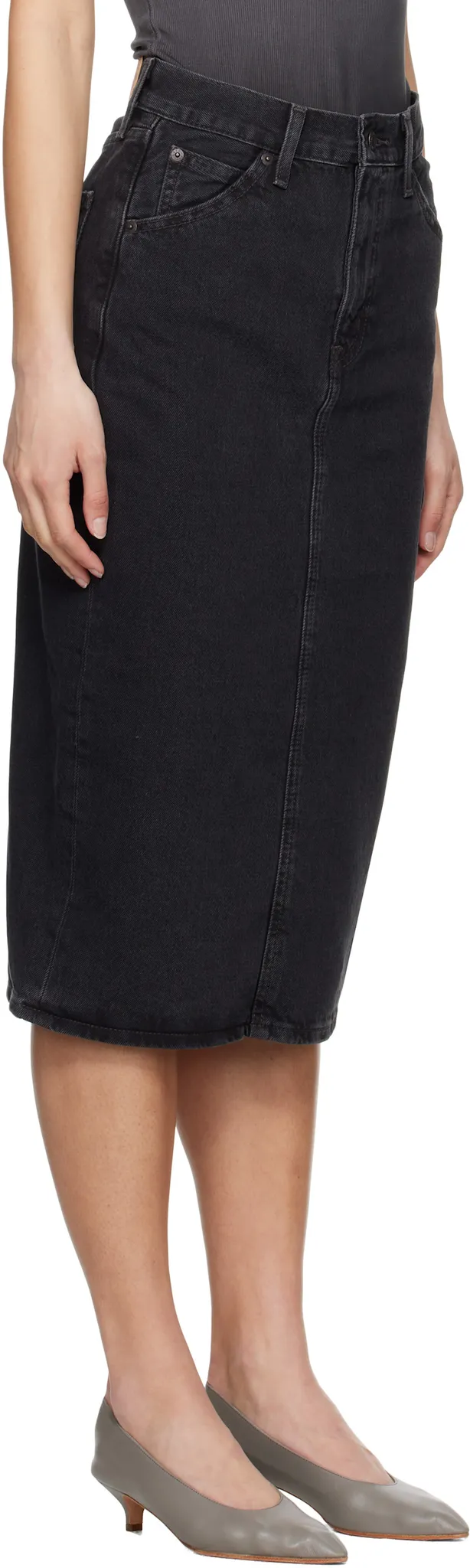 High Rise Slit Skirt