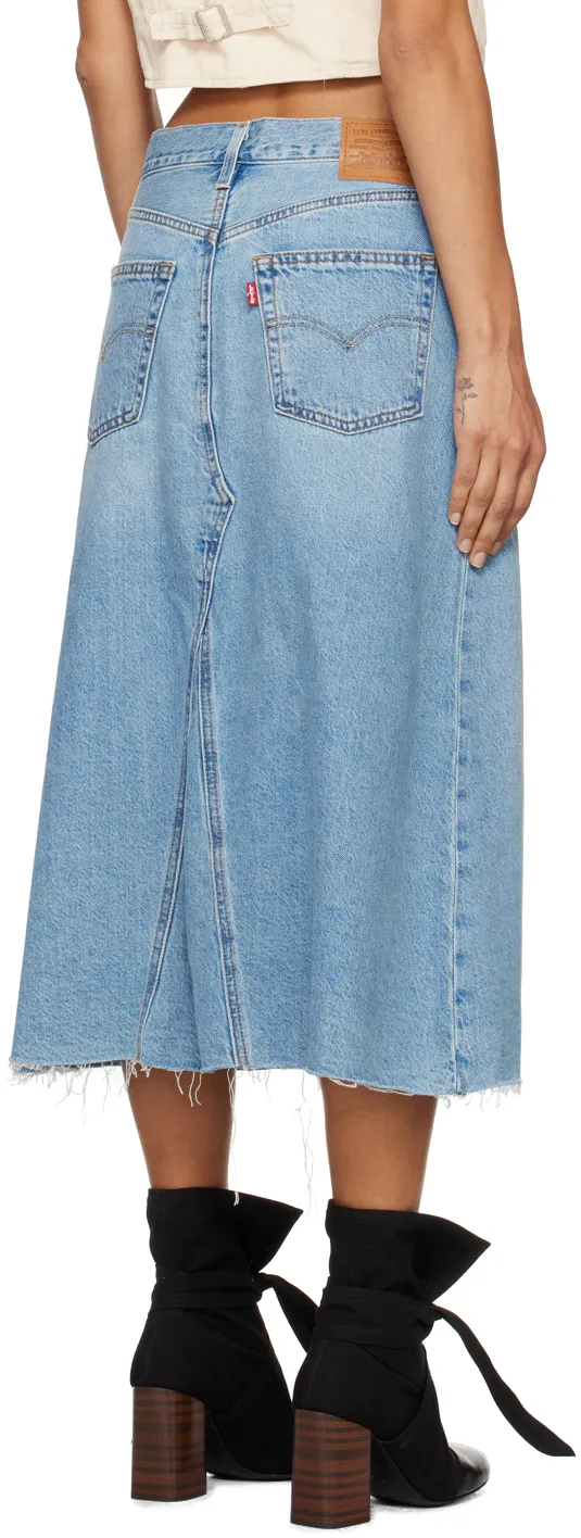 Denim Skirt With Belt Loops