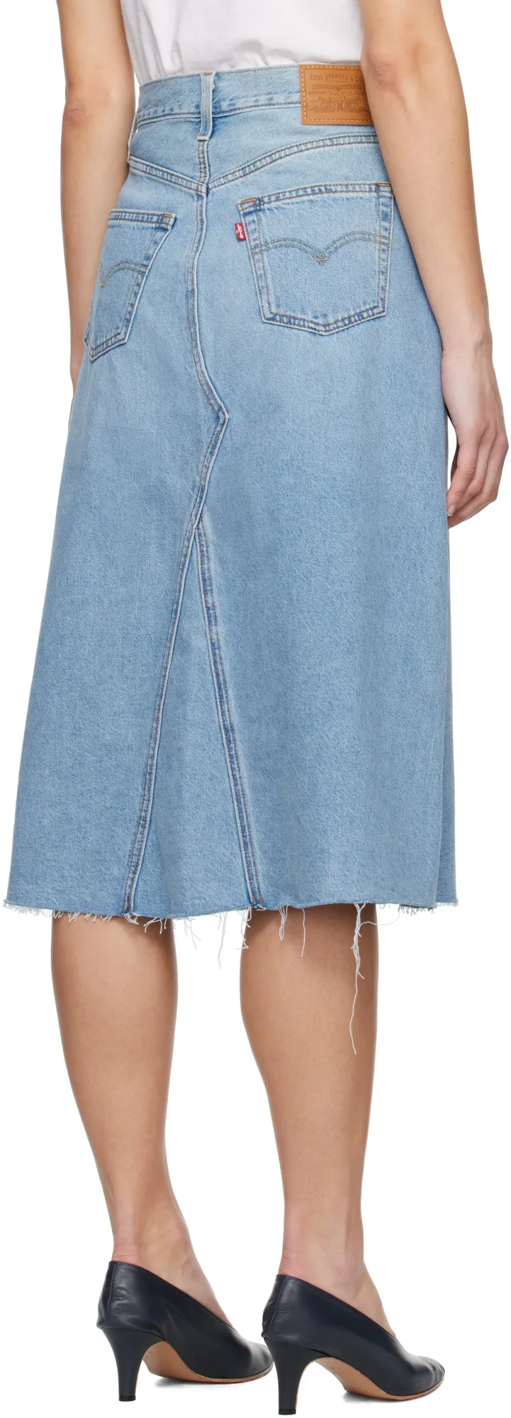 Denim Skirt With Belt Loops