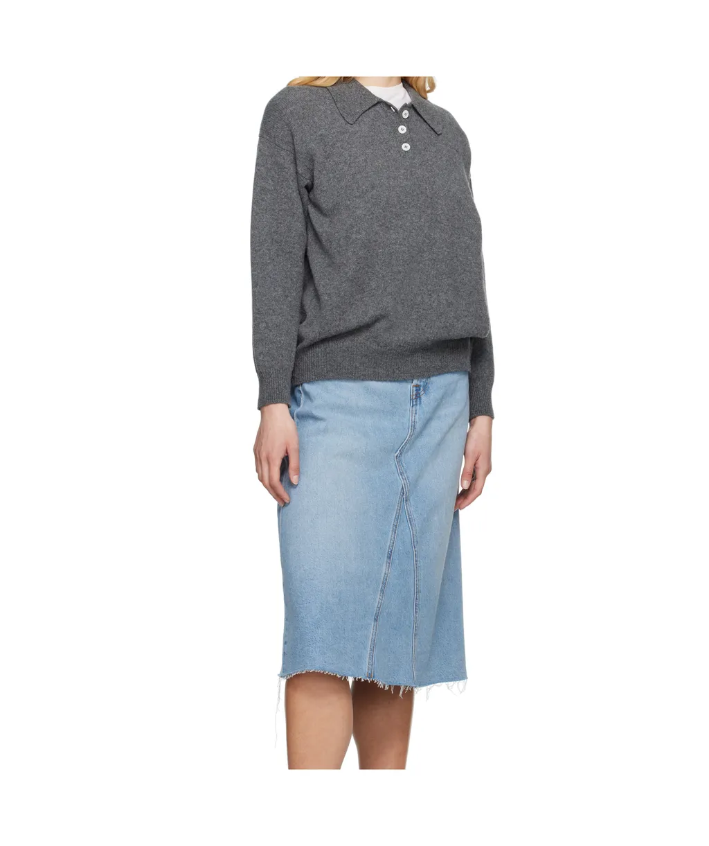 Denim Skirt With Belt Loops