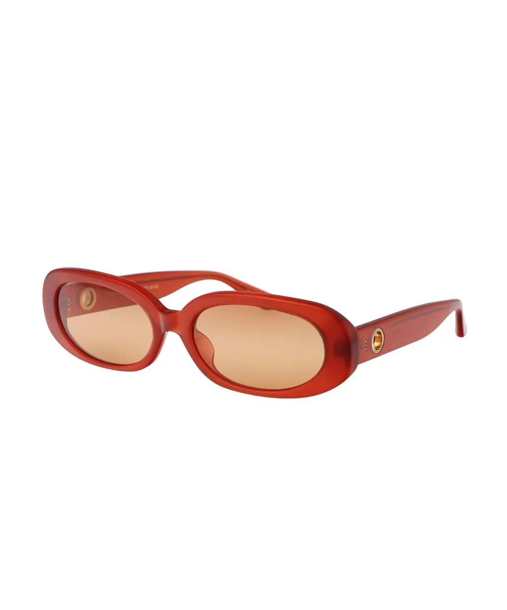 Cara Oval-Frame Tinted Sunglasses