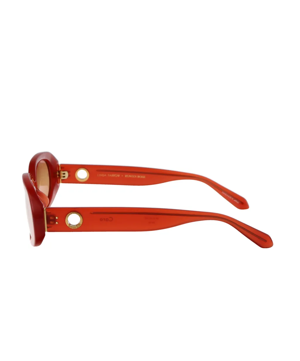 Cara Oval-Frame Tinted Sunglasses