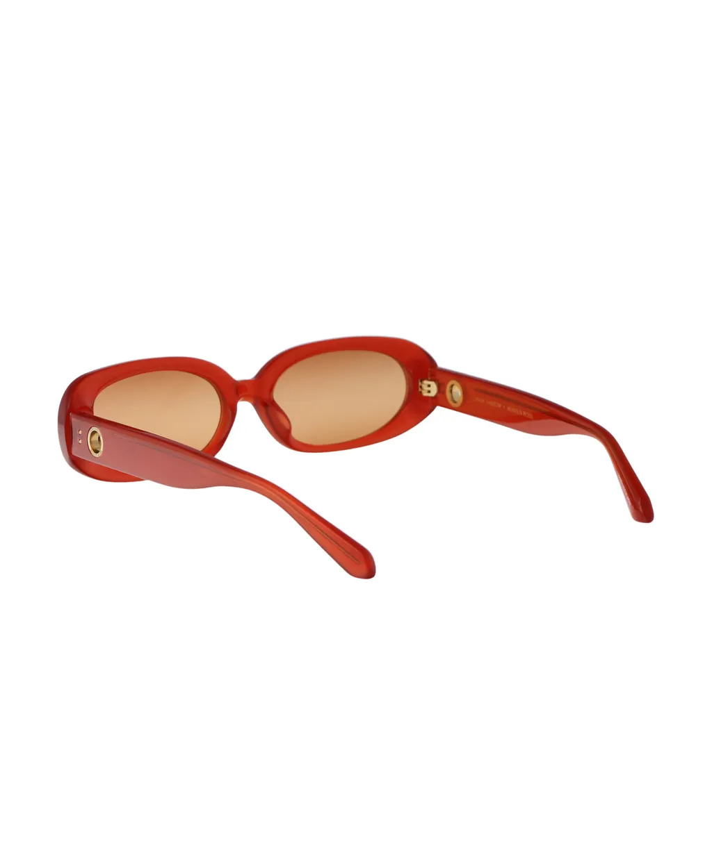 Cara Oval-Frame Tinted Sunglasses