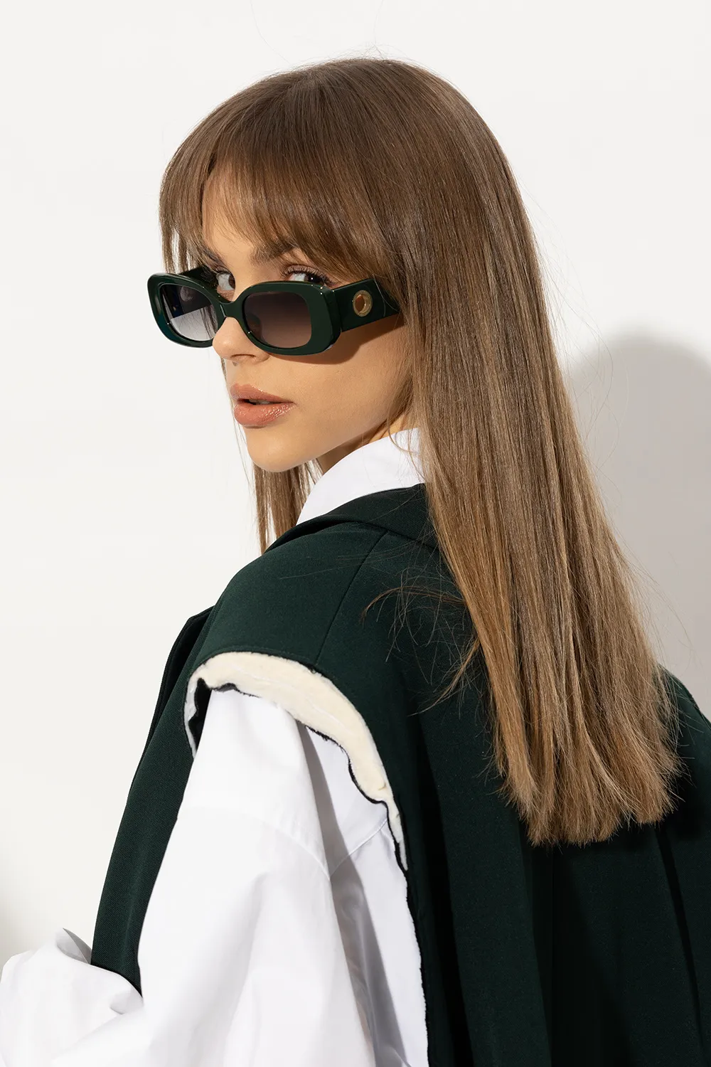 Lola Rectangle Frame Sunglasses