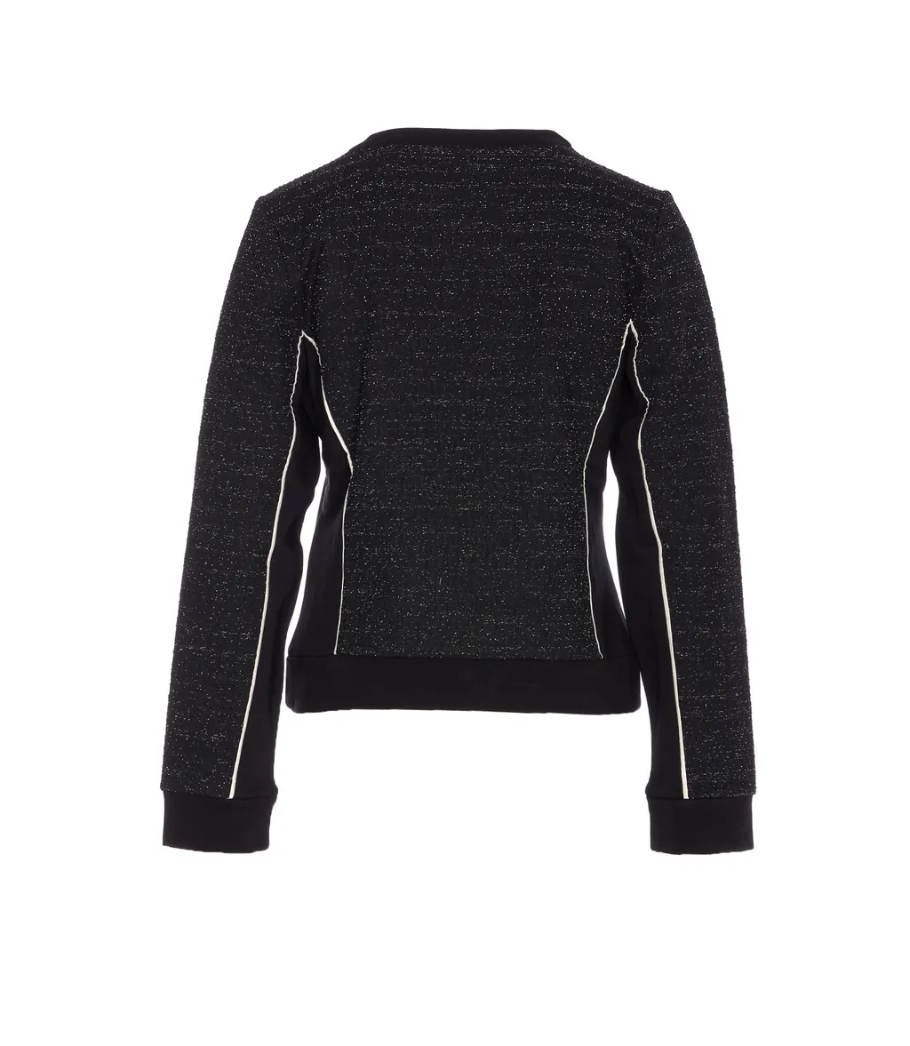 Boucle-Effect Zipped Jacket