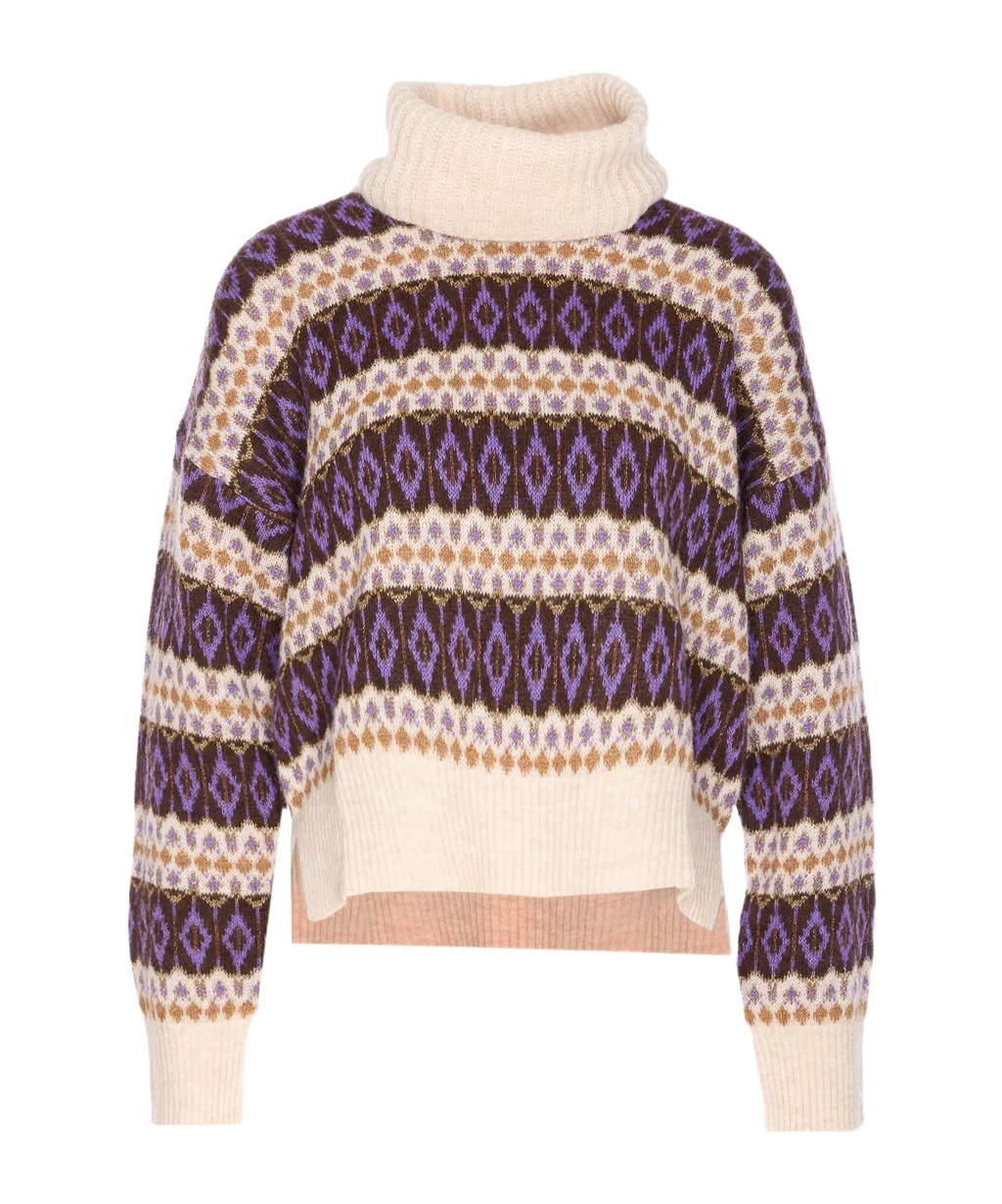 Jacquard Turtleneck Jumper
