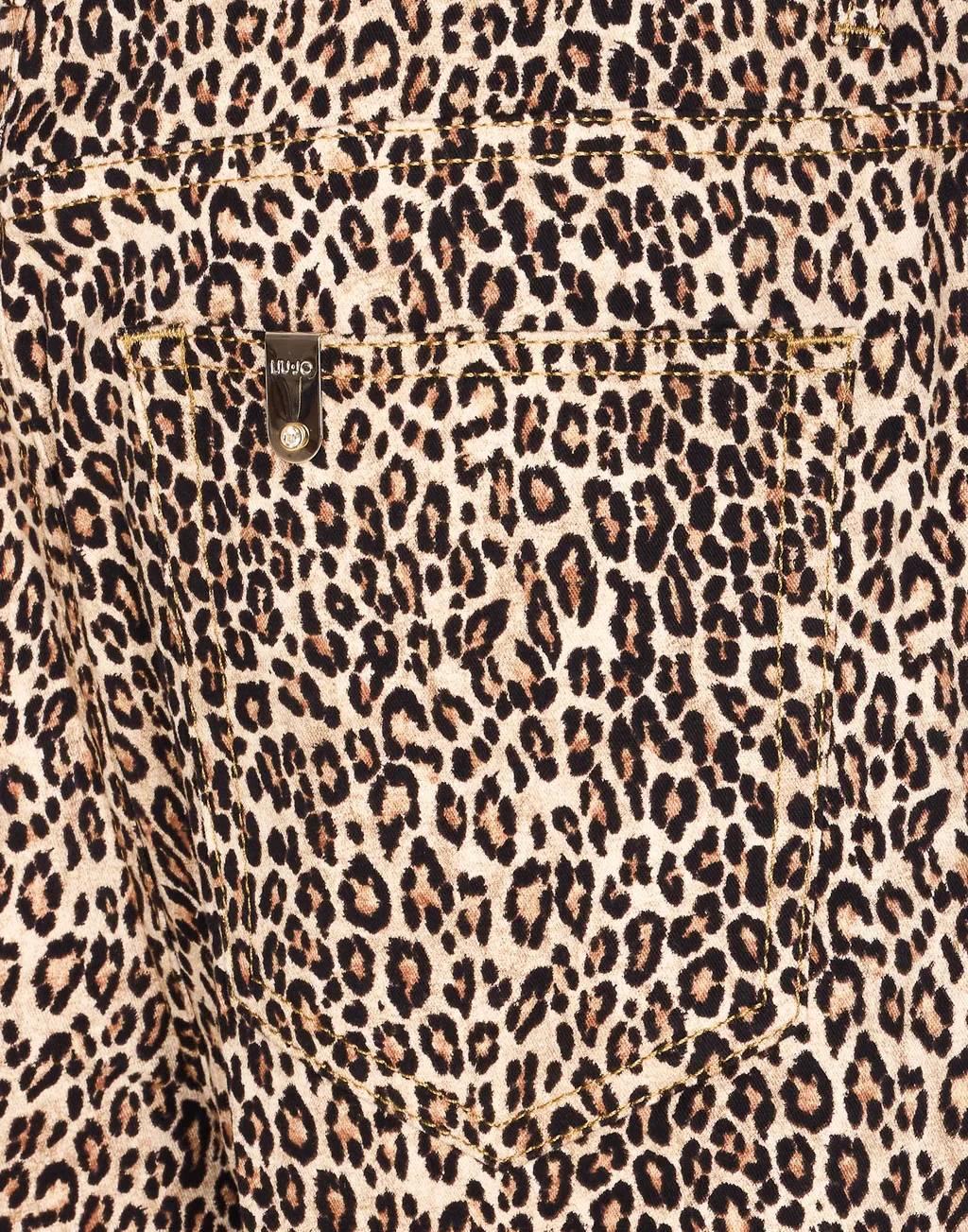 Belt Loop Leopard Print Pants