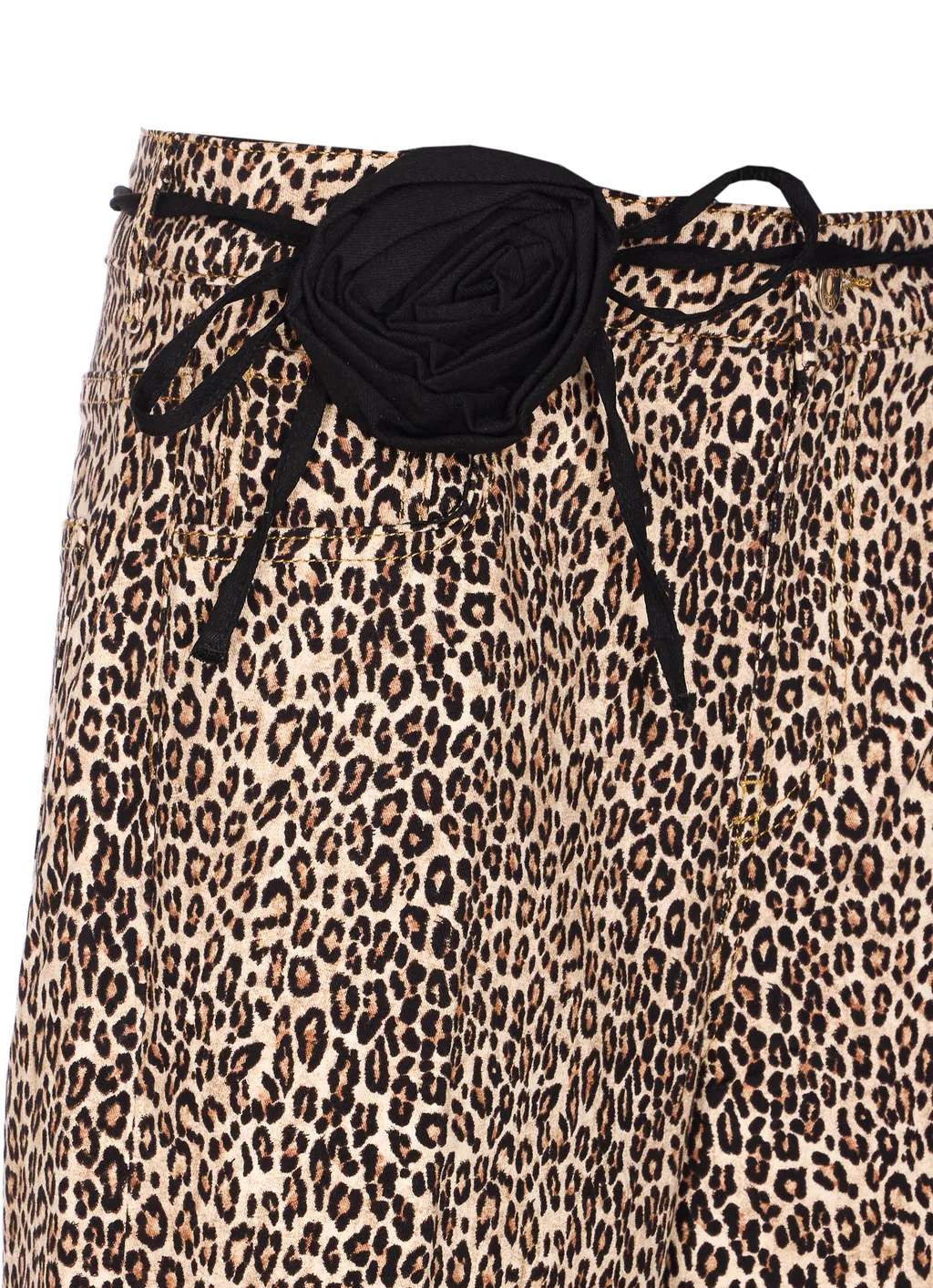 Belt Loop Leopard Print Pants