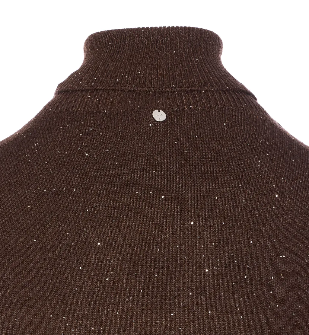 Micro-Sequins Knit Dress