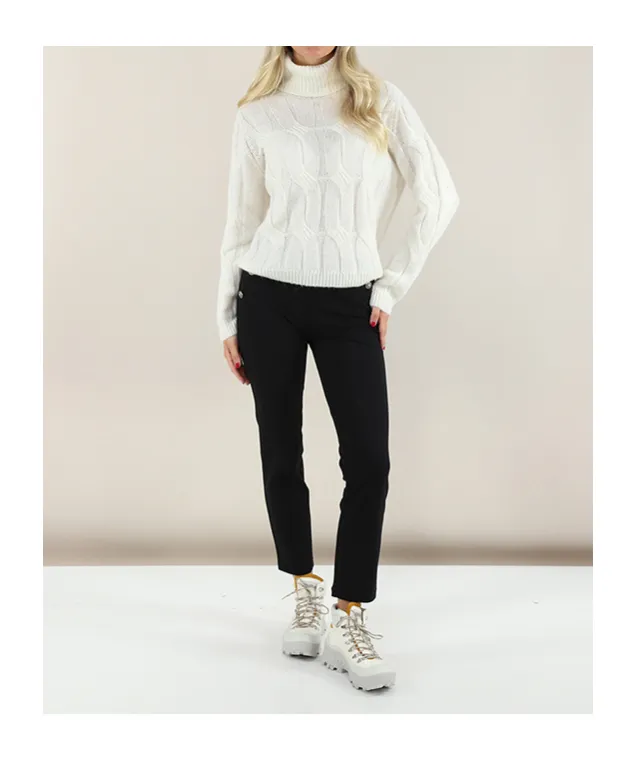Cable-Knit Roll-Neck Sweater
