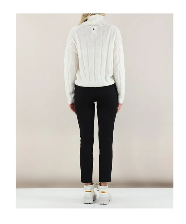 Cable-Knit Roll-Neck Sweater