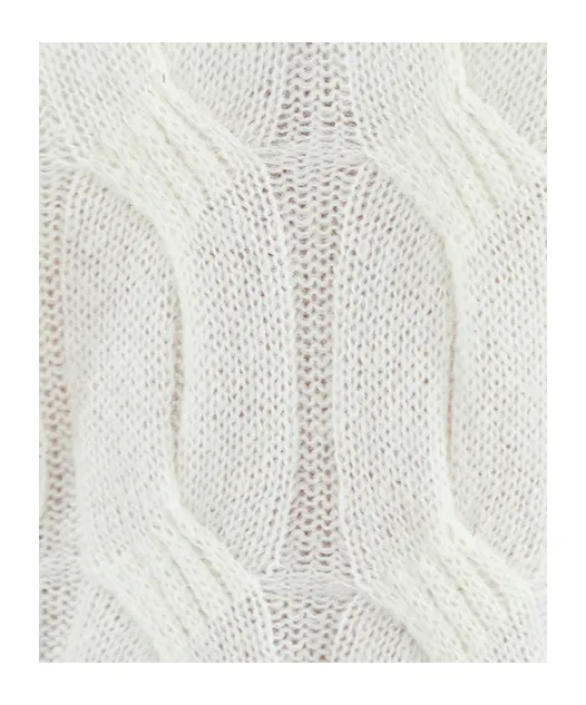 Cable-Knit Roll-Neck Sweater