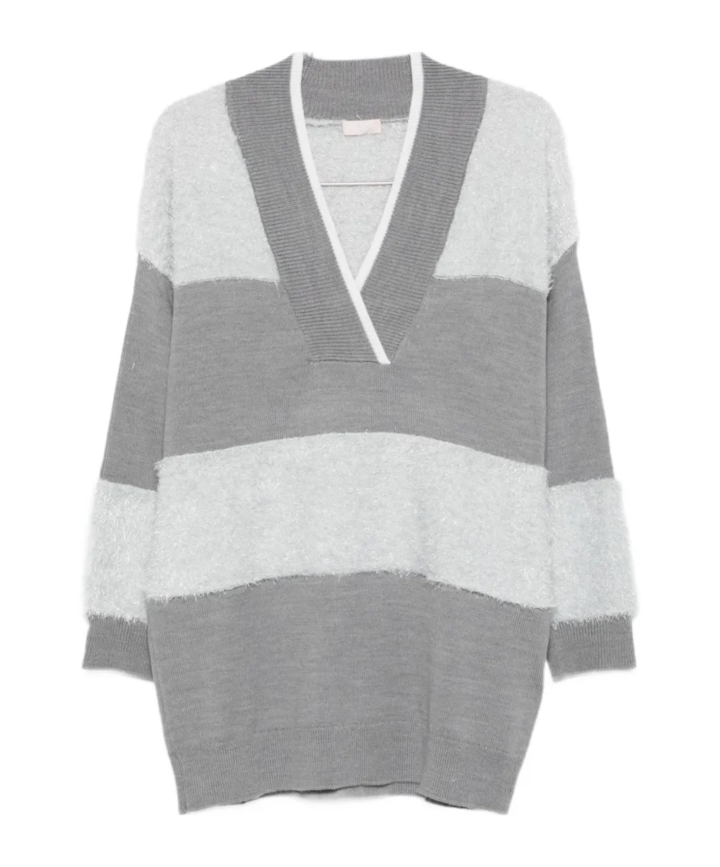 V-Neck Striped Sweater