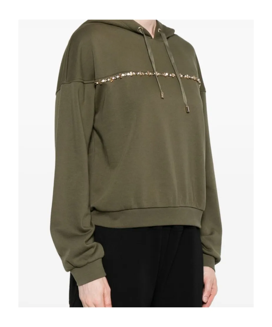 Embellished-Band Hoodie