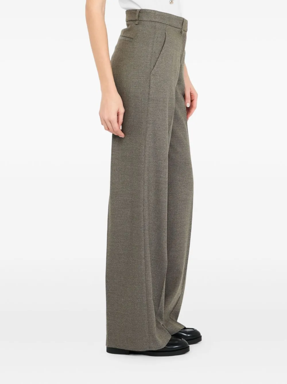 Chevron Pleat Trousers