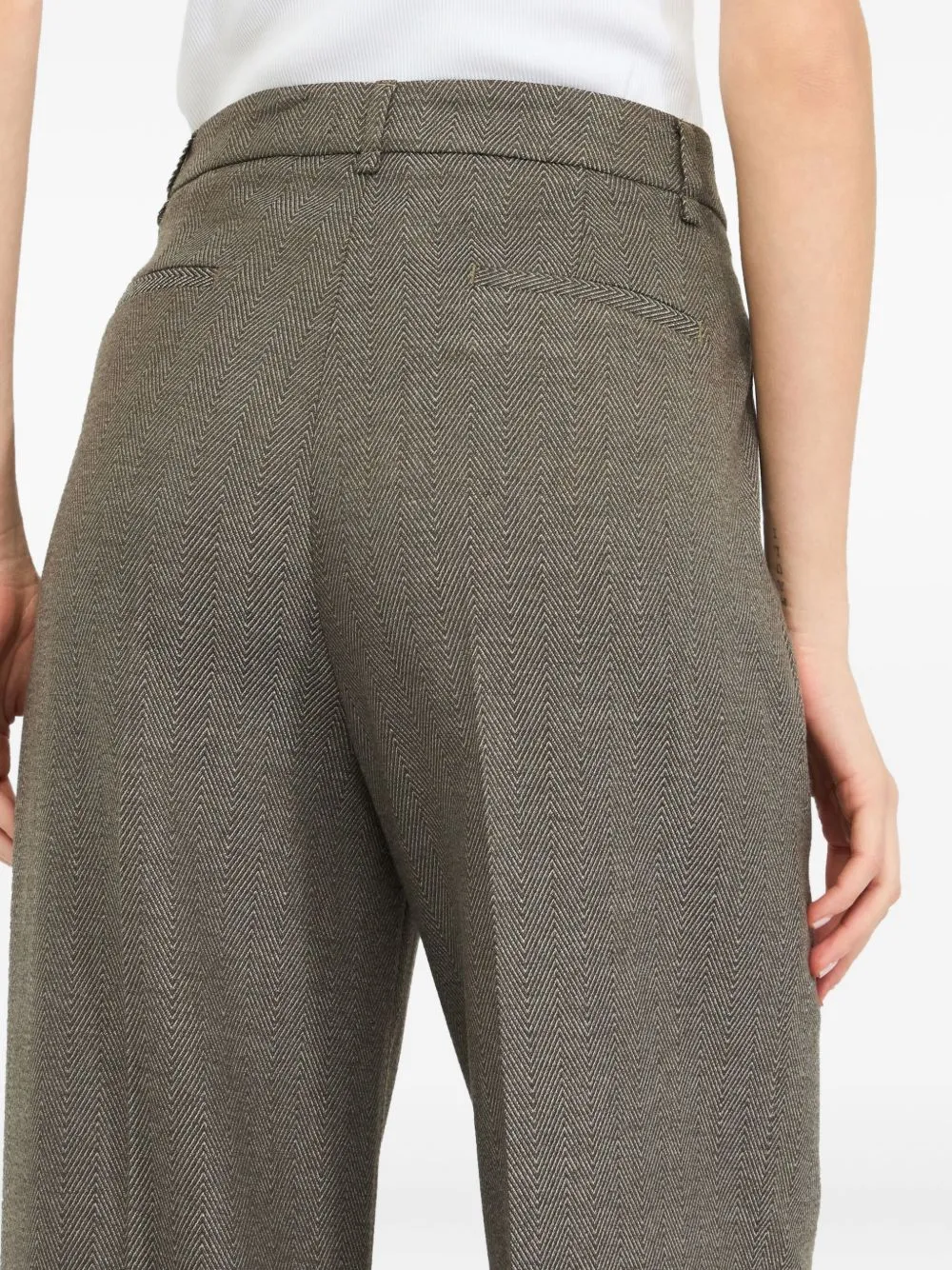 Chevron Pleat Trousers