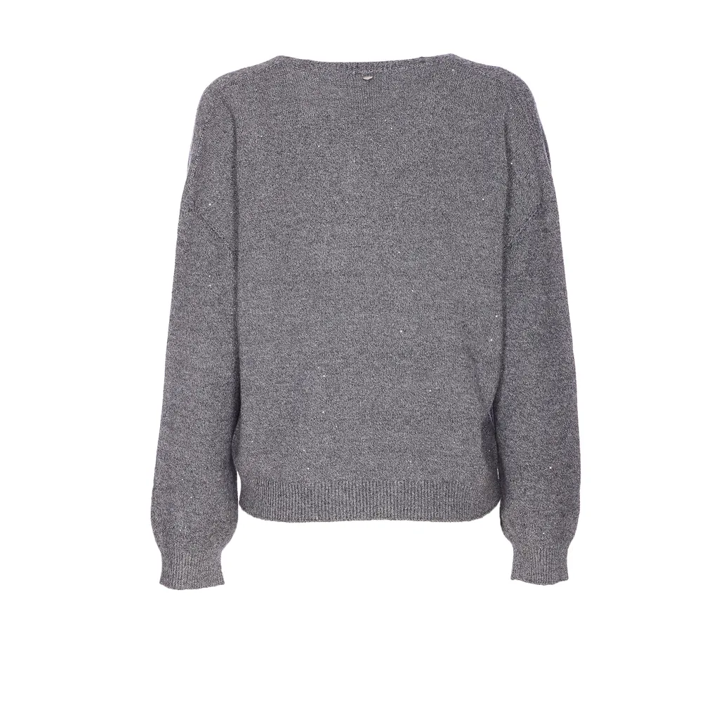 Embellished V-Neck Sweater