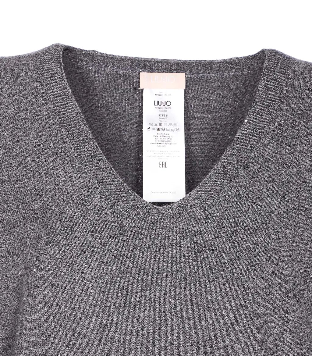 Embellished V-Neck Sweater