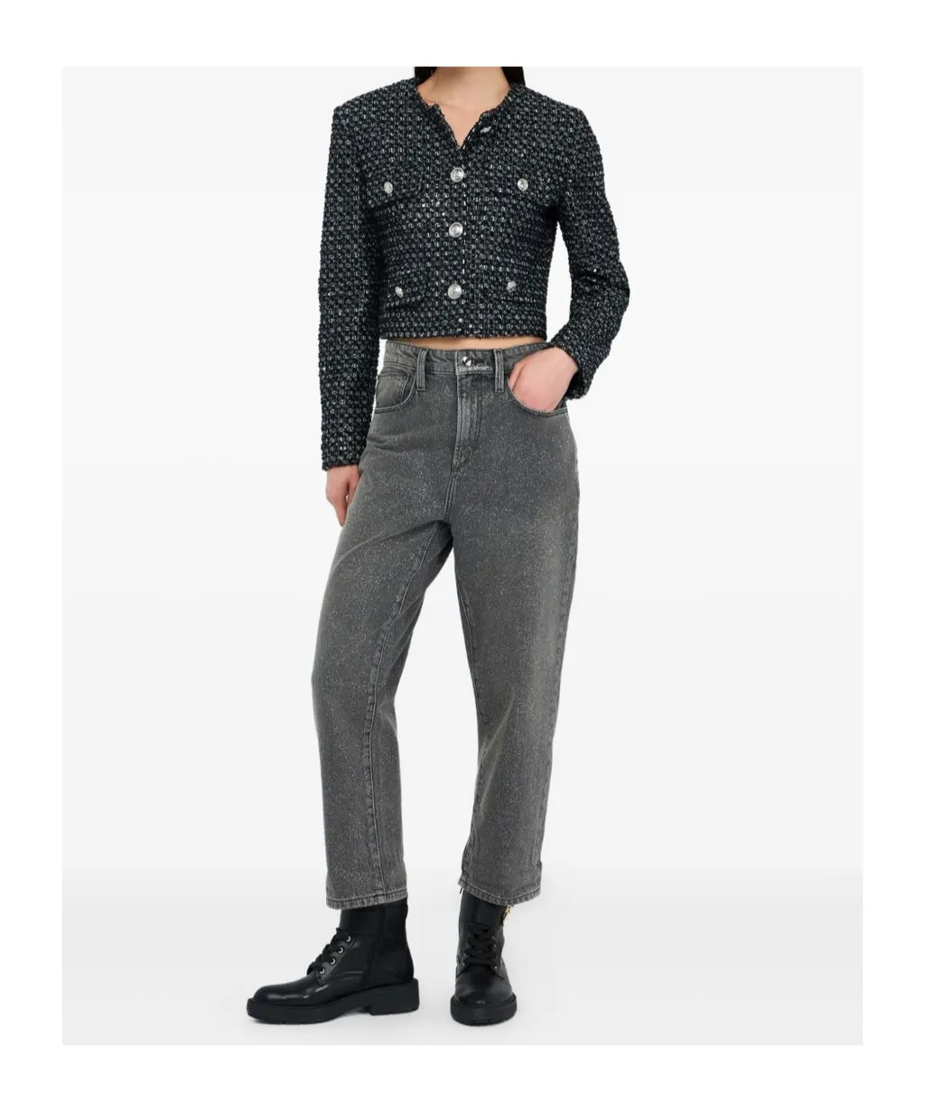 High-Waisted Straight-Leg Jeans