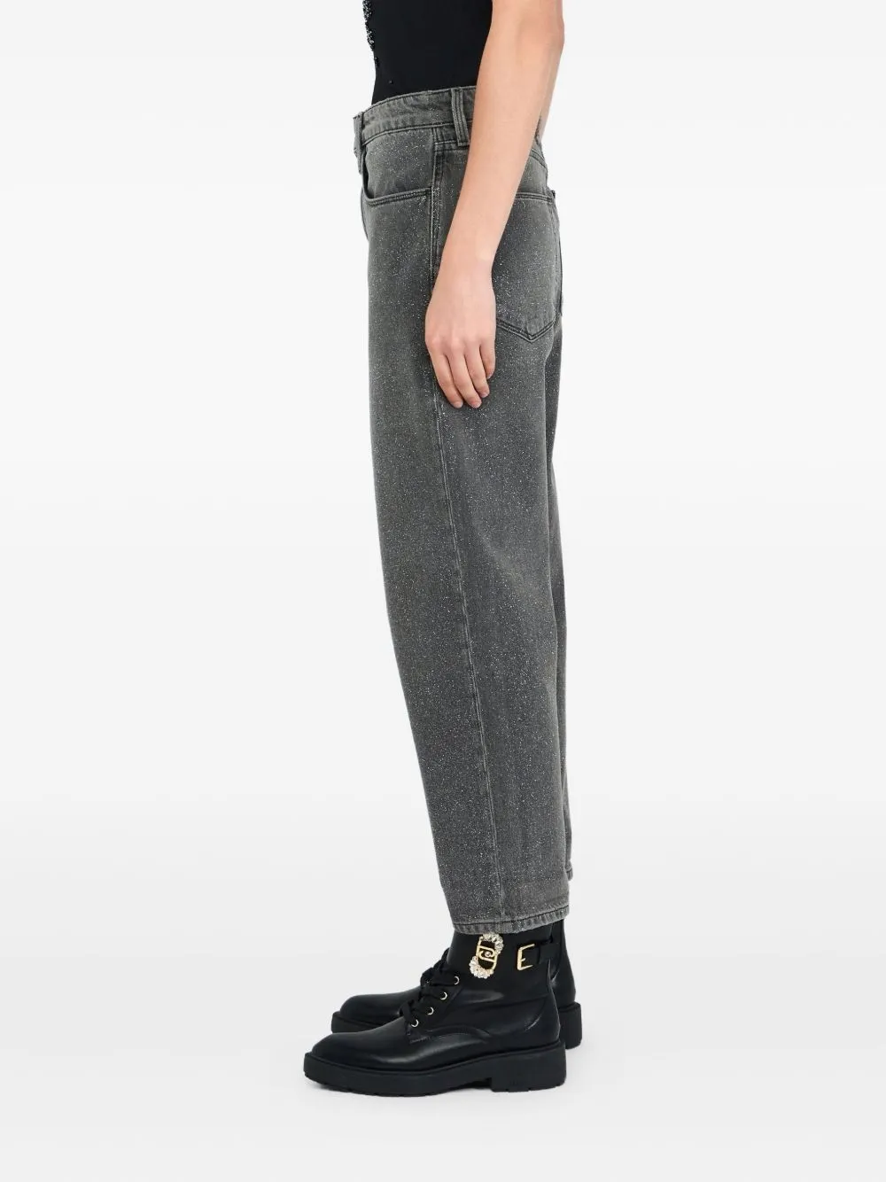 High-Waisted Straight-Leg Jeans