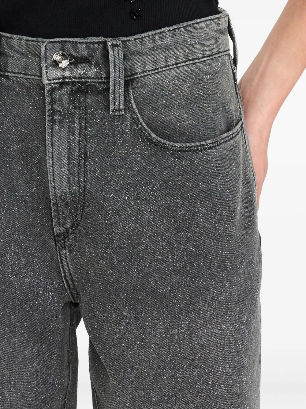 High-Waisted Straight-Leg Jeans