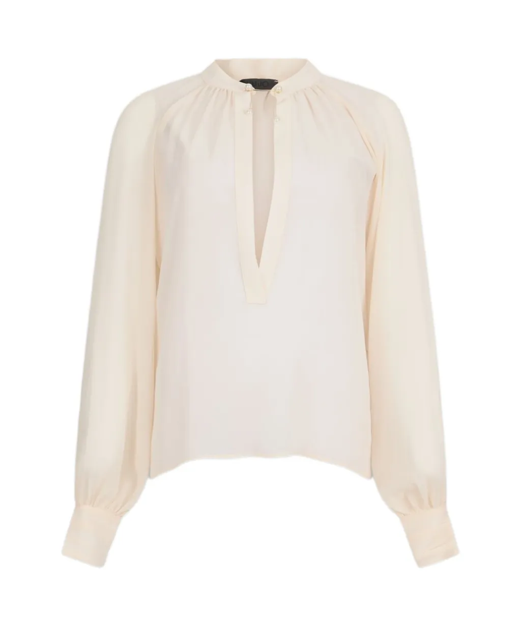 Long Sleeve Embellished Blouse