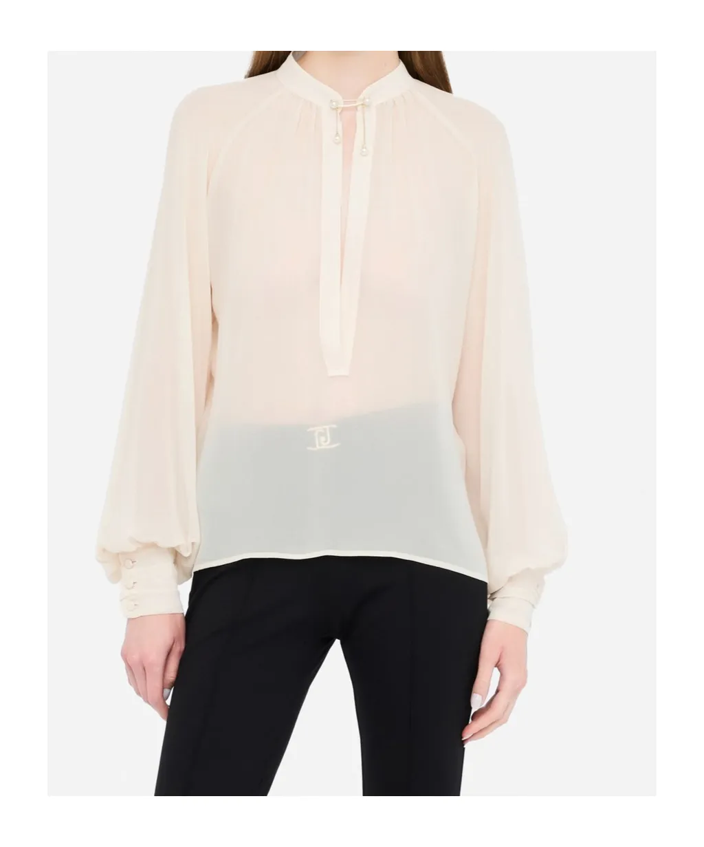 Long Sleeve Embellished Blouse