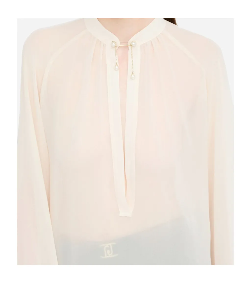 Long Sleeve Embellished Blouse