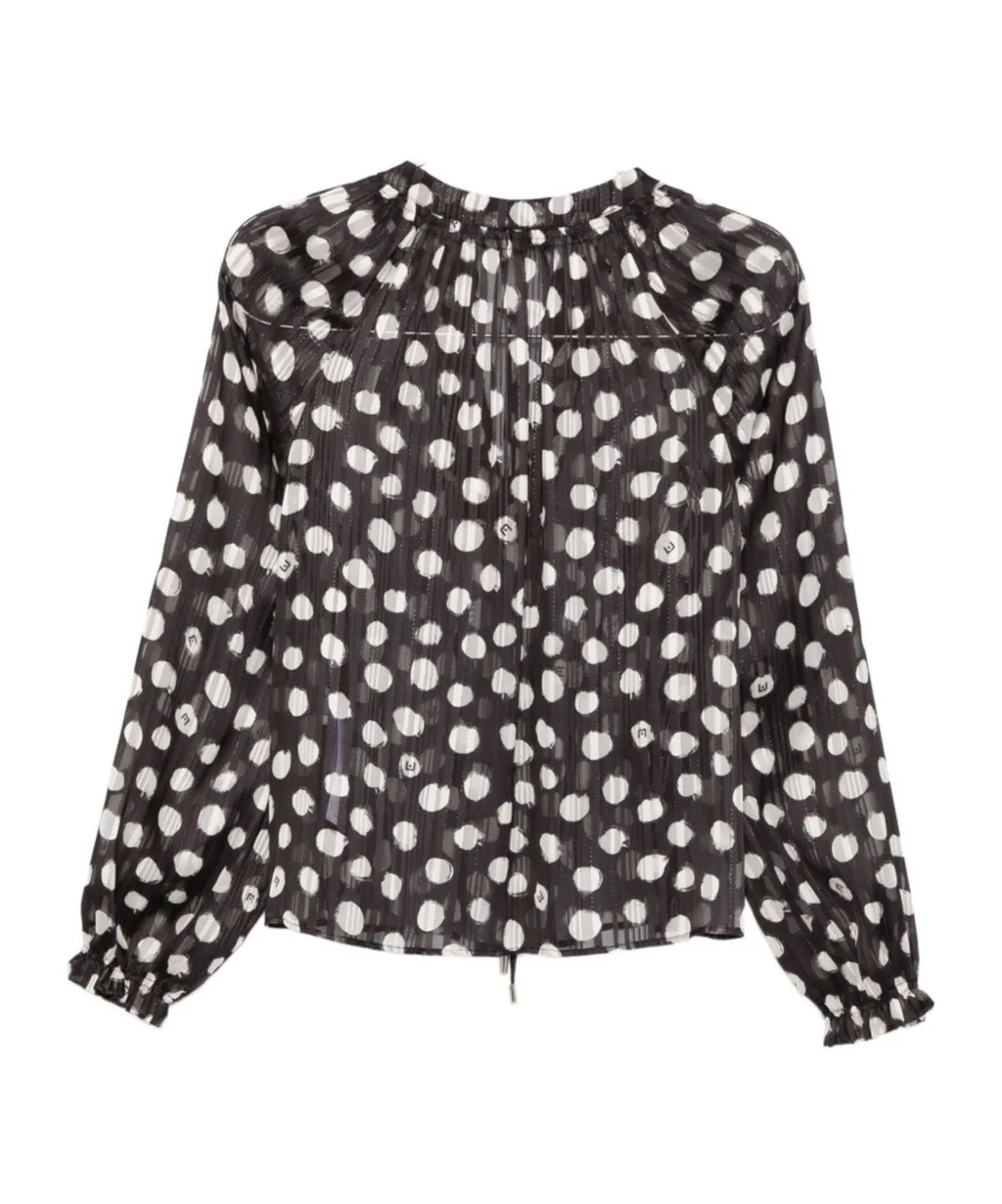 Polka-Dot Print Blouse