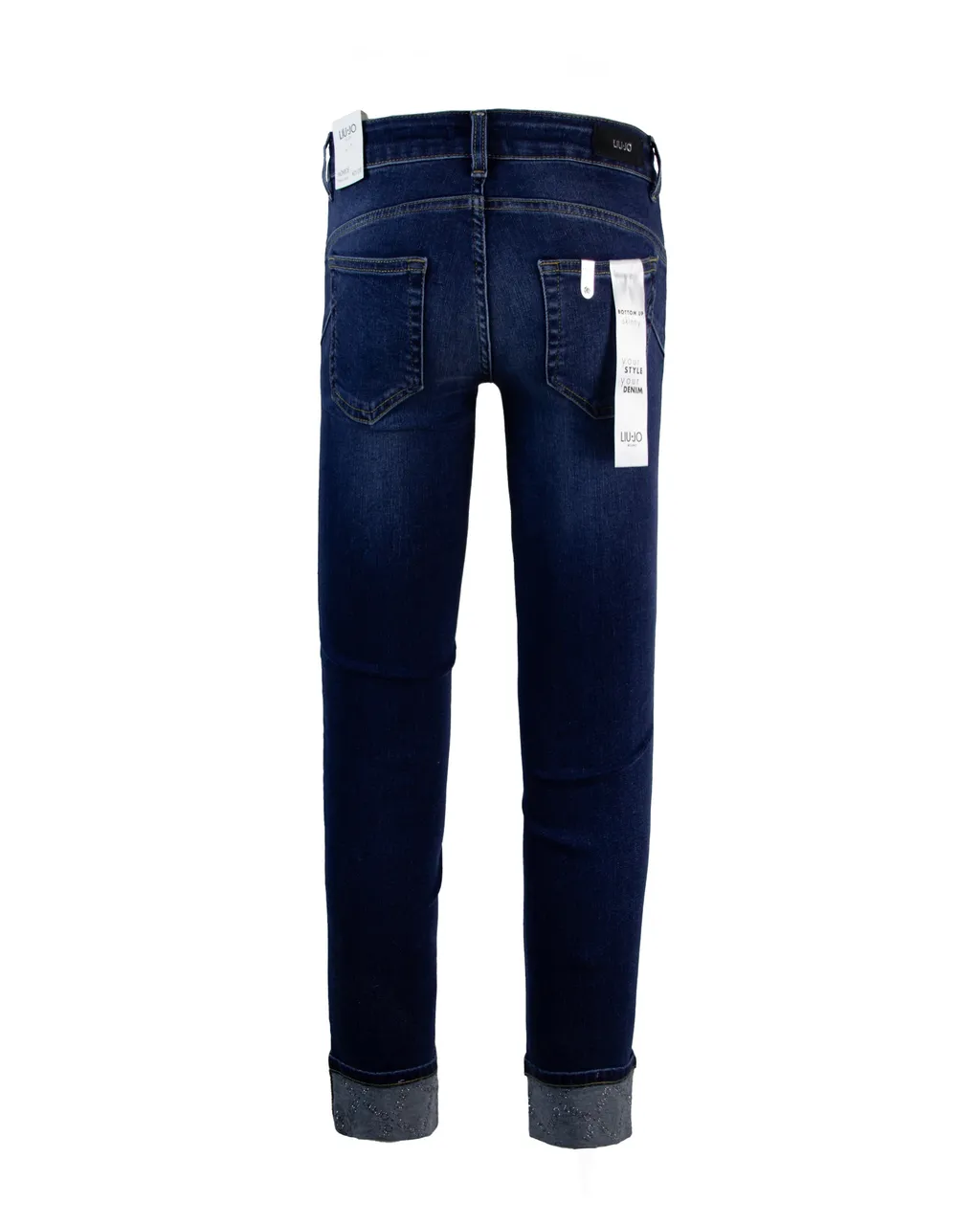Turn-Up Straight Leg Jeans