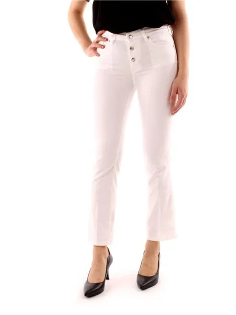 Buttoned Cropped Jeans