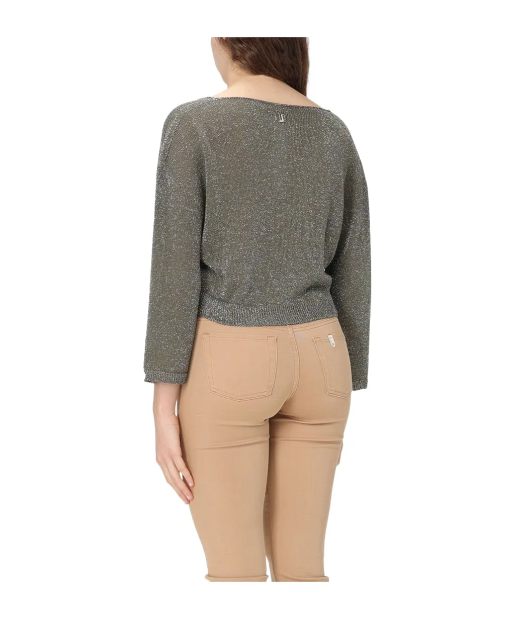 V-Neck Metallic Jumper