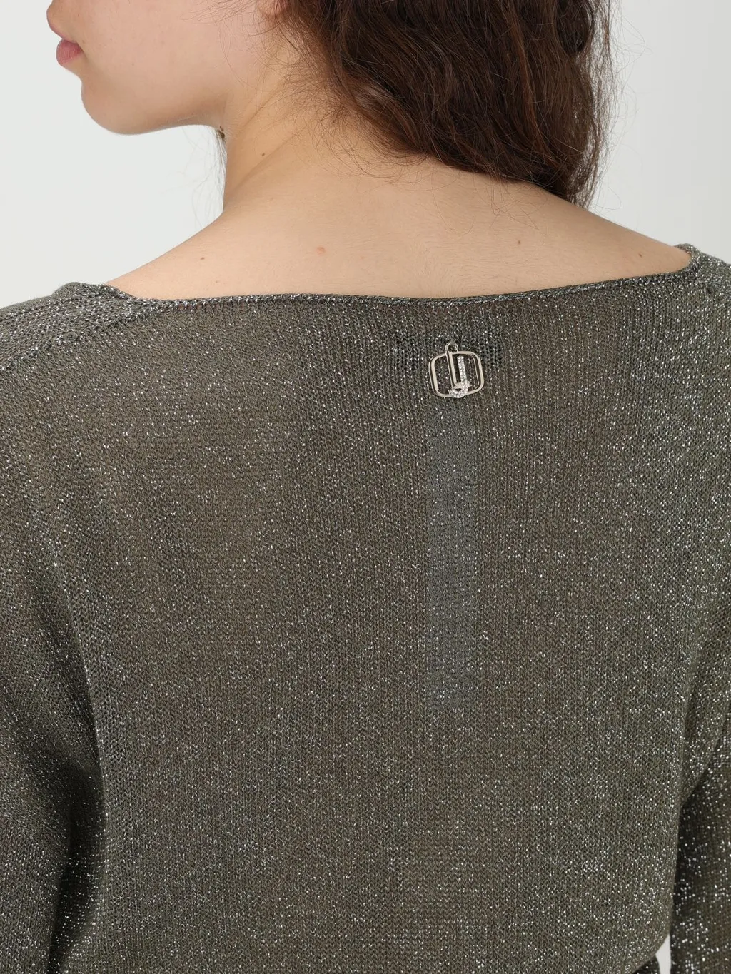 V-Neck Metallic Jumper