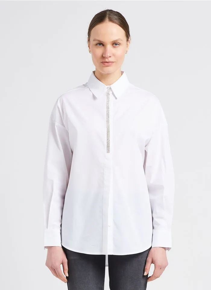 Long-Sleeved Lapel Shirt