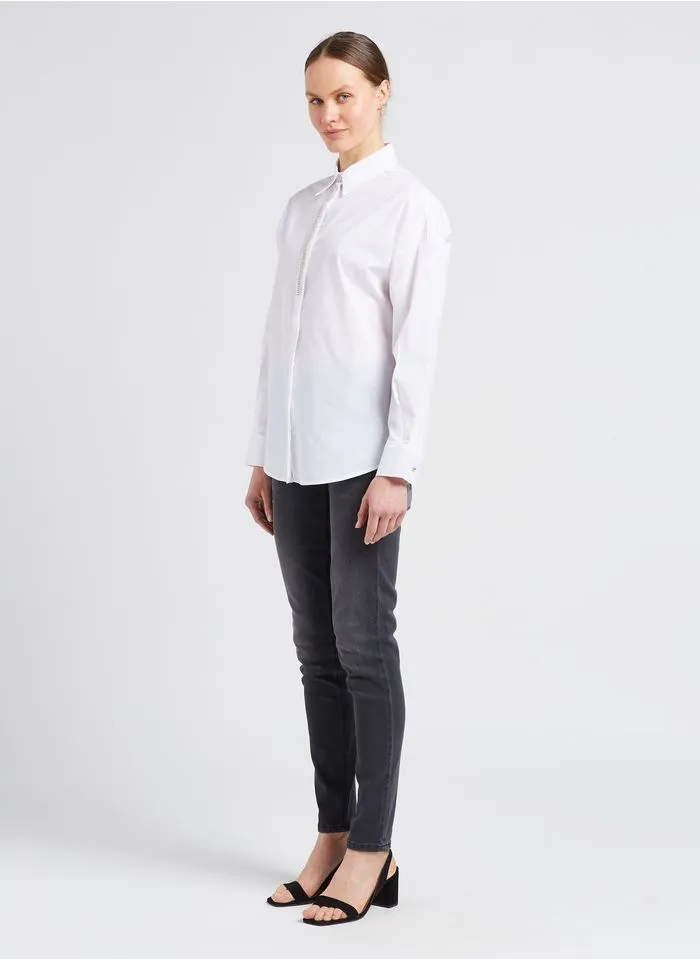 Long-Sleeved Lapel Shirt
