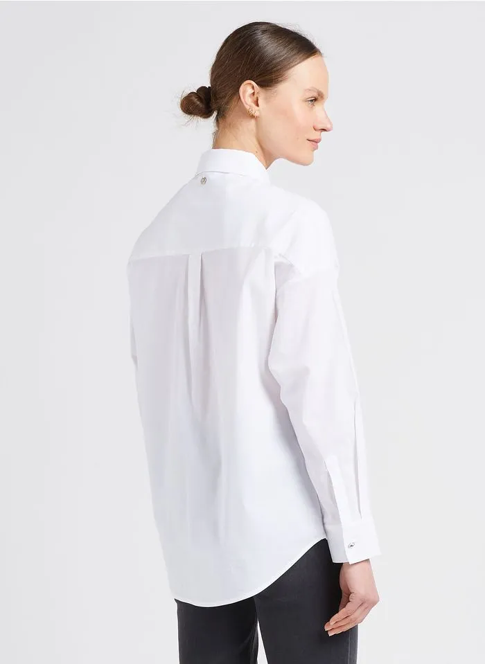 Long-Sleeved Lapel Shirt