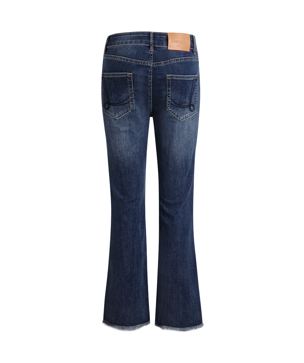 Small Split Faded Jeans Pants