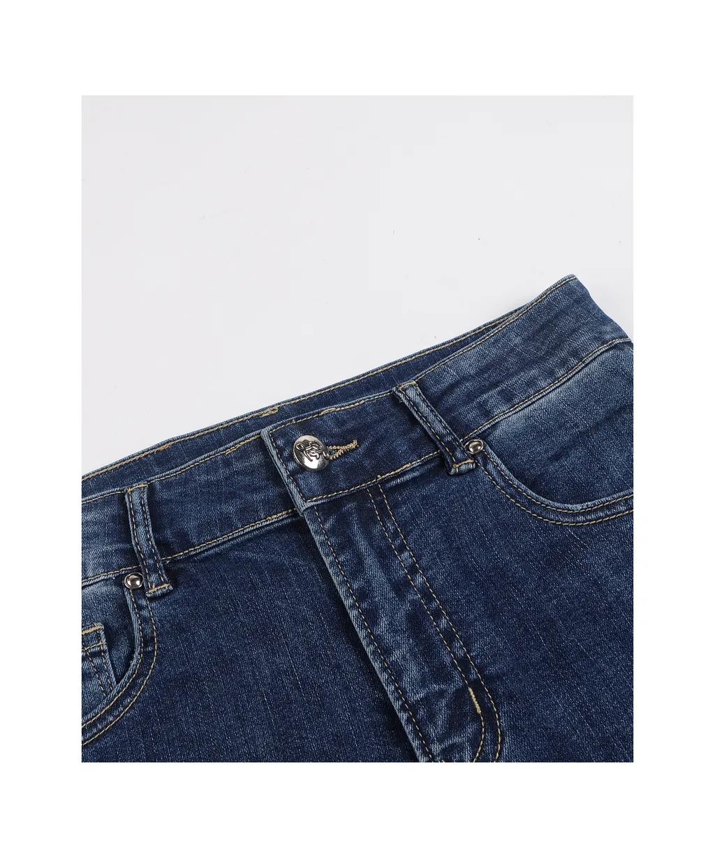 Small Split Faded Jeans Pants