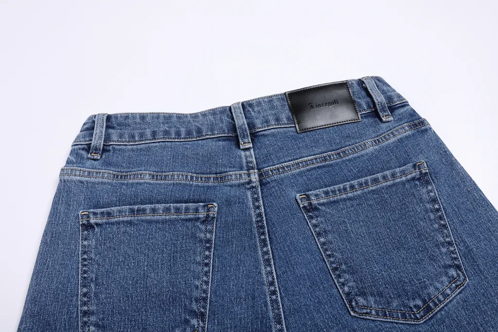 Long Ribbon Denim Shorts