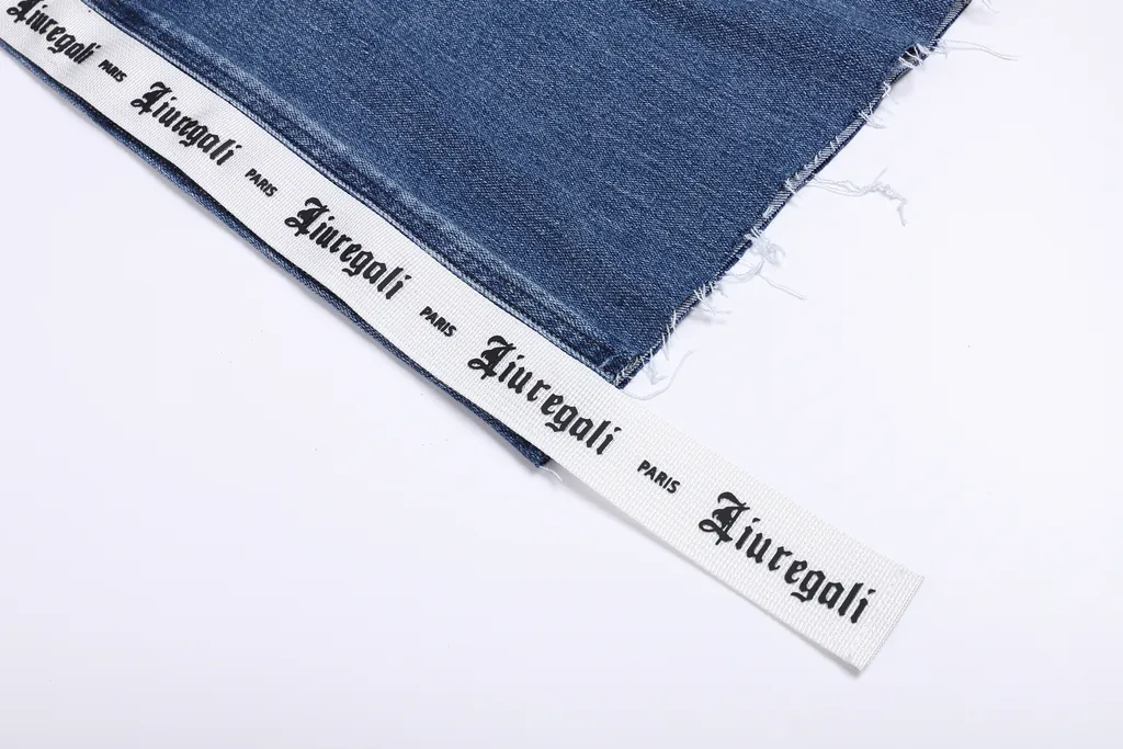 Long Ribbon Denim Shorts