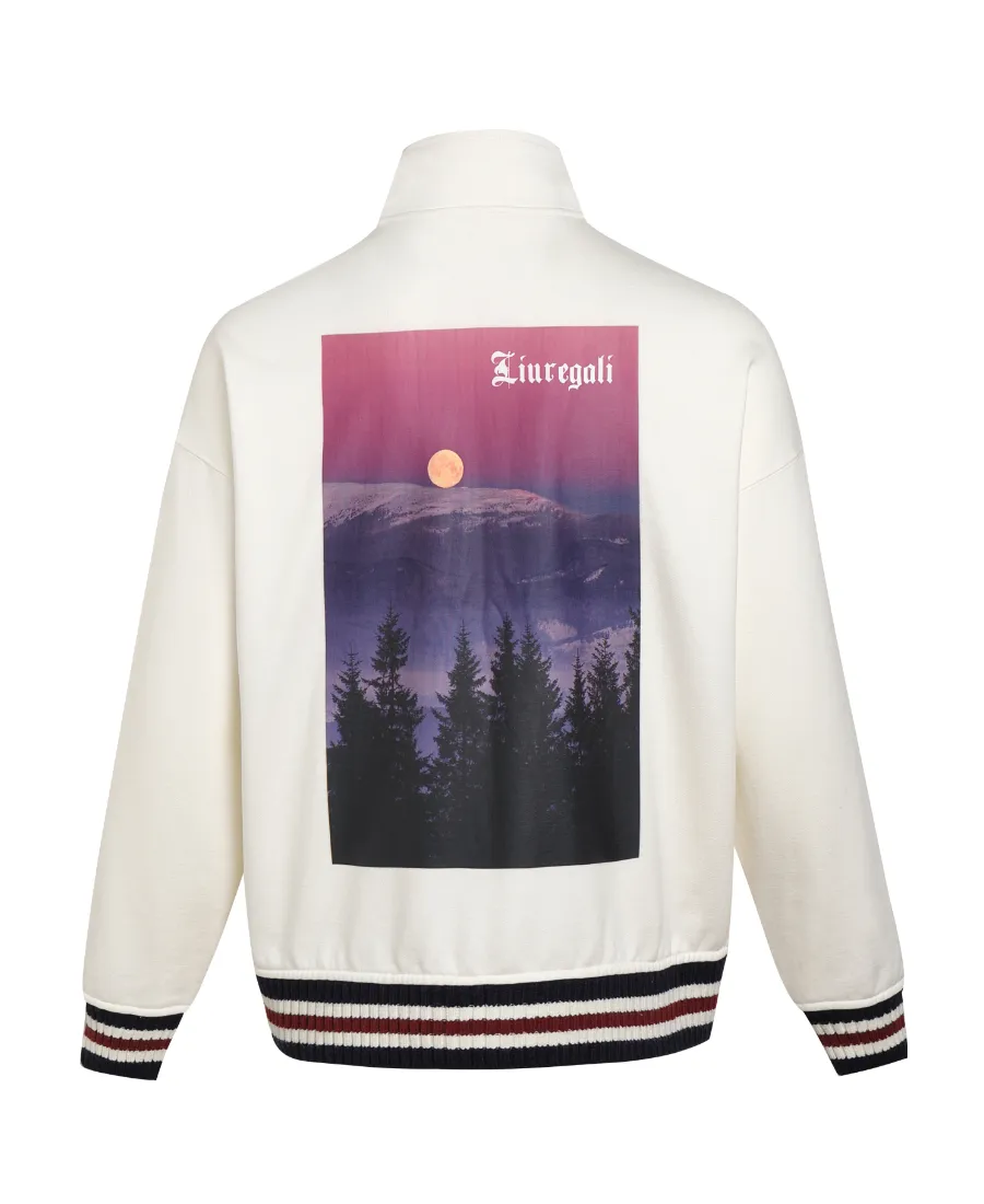 Long-Sleeved Logo Casual Jacket