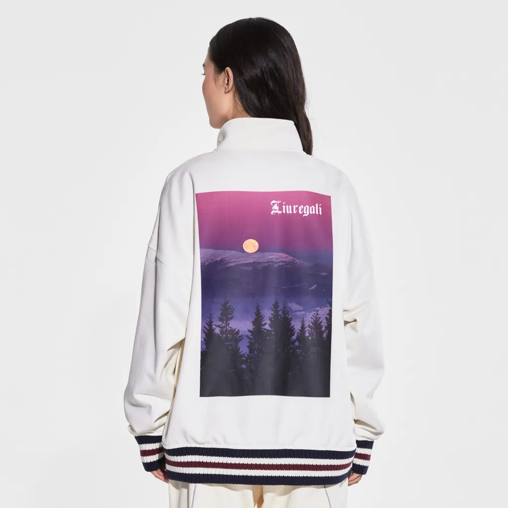 Long-Sleeved Logo Casual Jacket