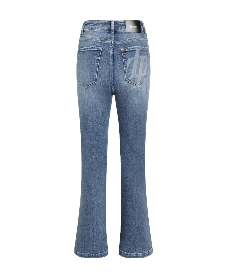 Straight Zipper Jeans