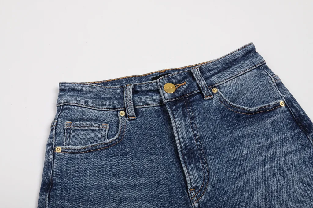 Straight Zipper Jeans