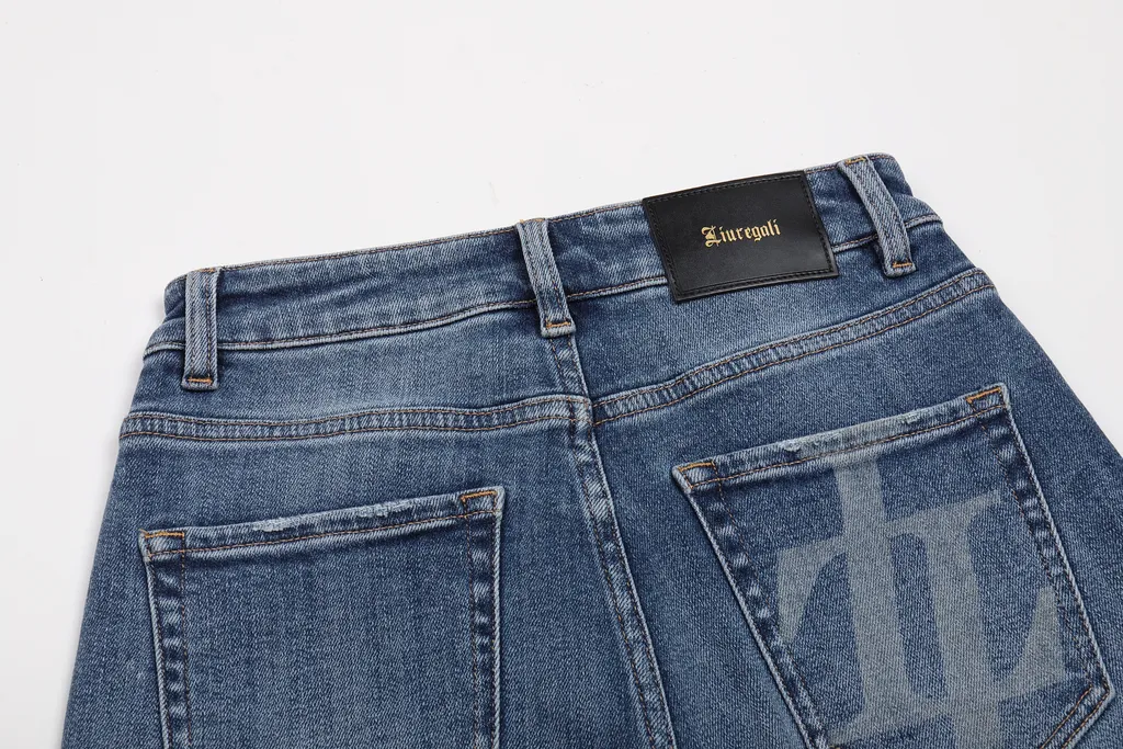 Straight Zipper Jeans