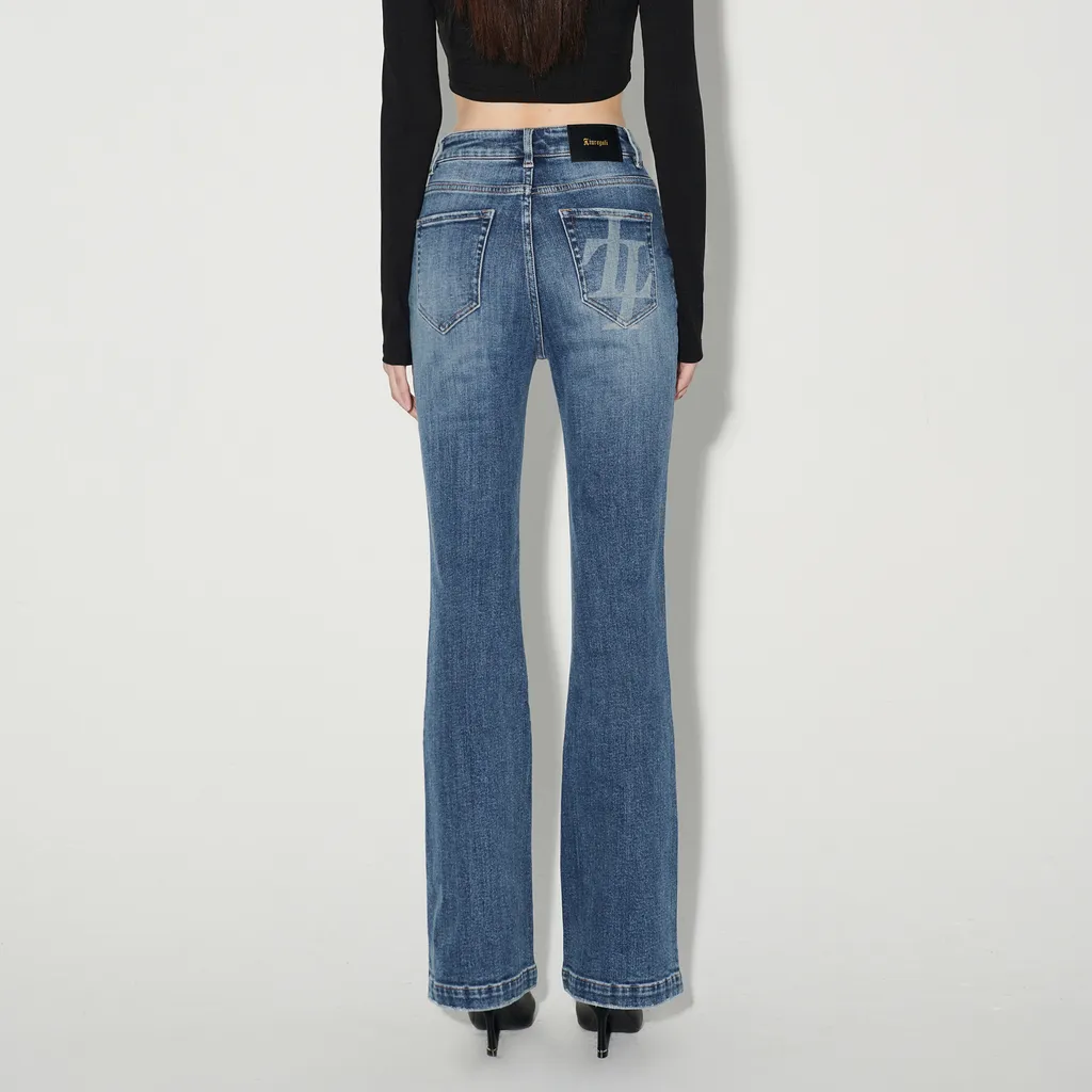 Straight Zipper Jeans