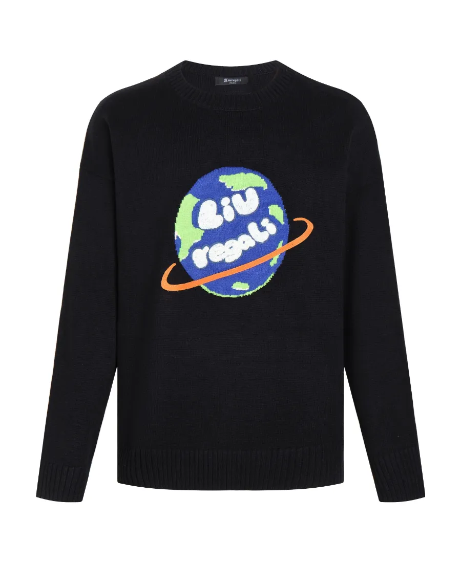 Earth Jacquard Pattern Pullover
