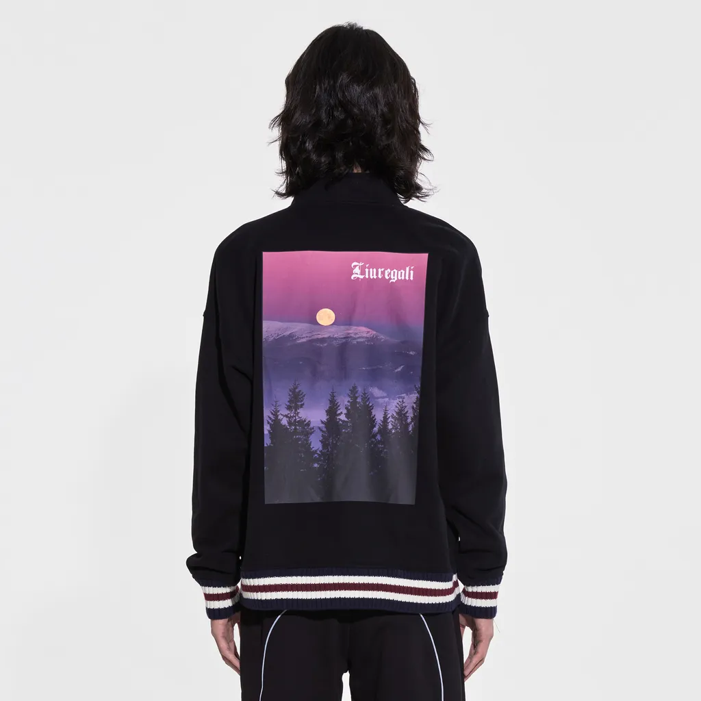 Logo Sunset Printed Casual Jacket