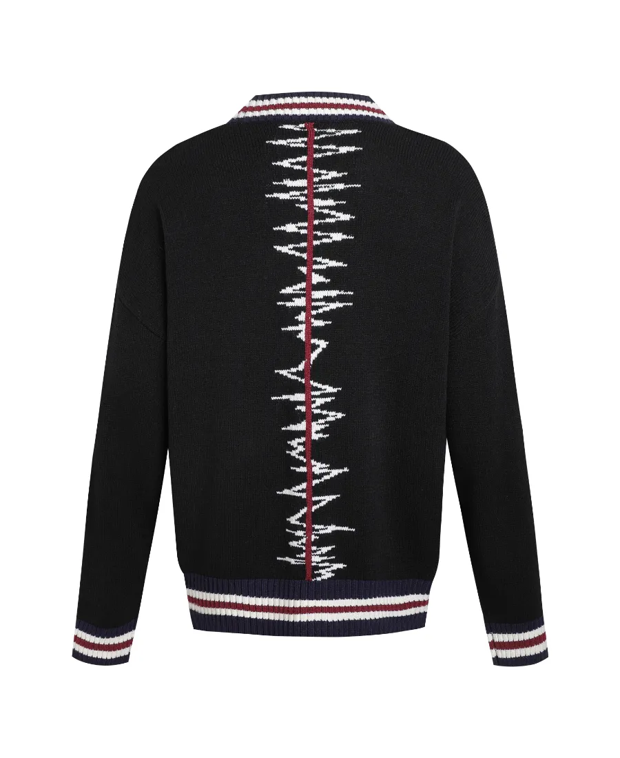 Sonic Jacquard Knitted Cardigan