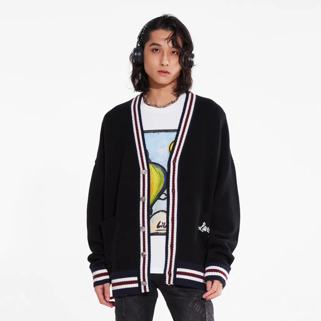 Sonic Jacquard Knitted Cardigan